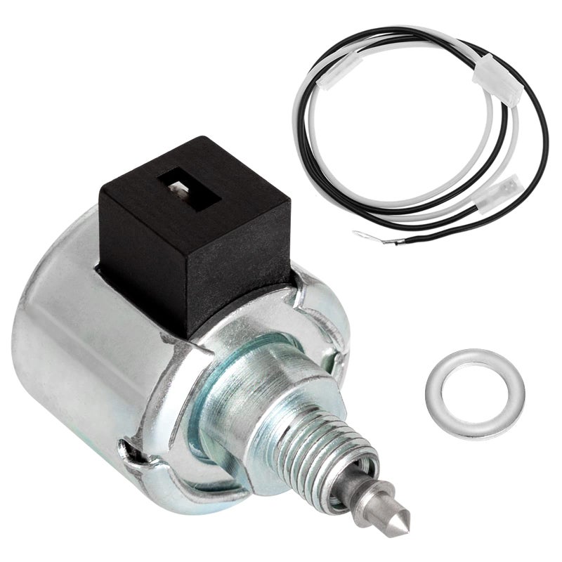 CLSR2U 846639 Fuel Shut-Off Solenoid for B riggs & S tratton Engine - Fuel Solenoid Compatible with John Dee re Hu sqvarna Craftsman Mower  Solenoid-Fuel with Wiring Harness for Lawn Garden Equipment Engines - Image 1